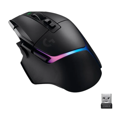 Logitech G502 X PLUS LIGHTSPEED Wireless Gaming Mouse – RGB, HERO 25K