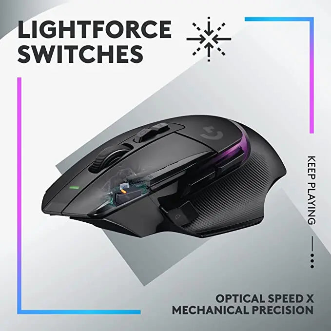 Logitech G502 X PLUS LIGHTSPEED Wireless Gaming Mouse – RGB, HERO 25K
