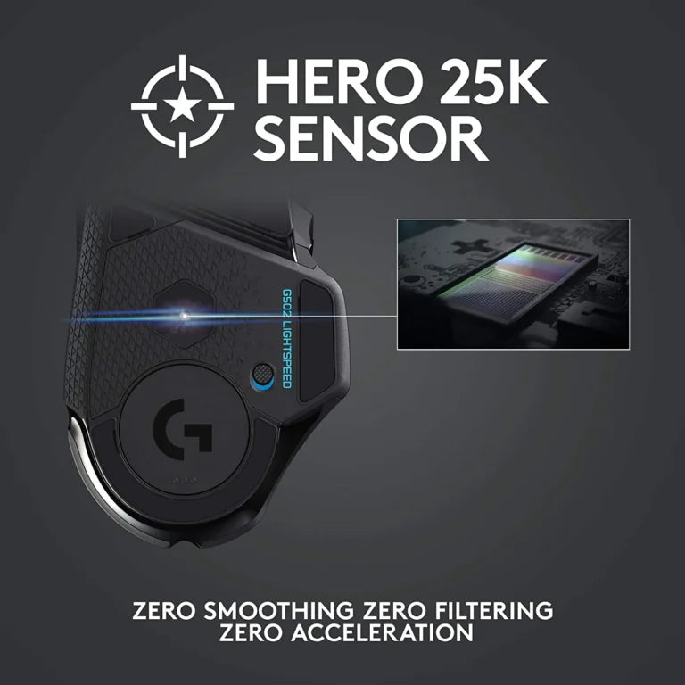 Logitech G502 LIGHTSPEED Wireless Gaming Mouse – HERO 25K