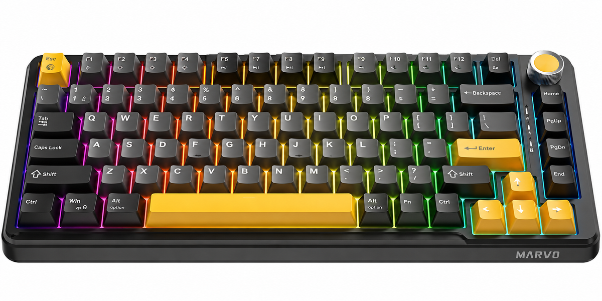 MARVO Titan 75 KG986W Wireless Mechanical Gaming Keyboard, Tri-Mode, Hot-Swappable, RGB