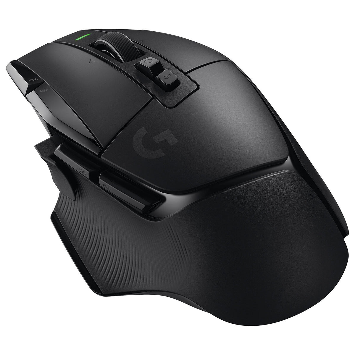 Logitech G502 X LIGHTSPEED wireless gaming mouse black angled view