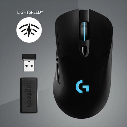 Logitech G703 LIGHTSPEED wireless gaming mouse with receiver and adapter