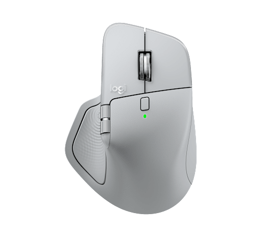 Logitech MX Master 4 Pale Grey top angle
