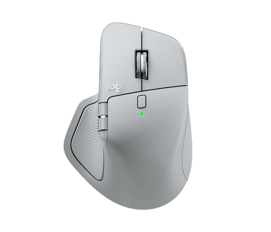 Logitech MX Master 4 Pale Grey top angle