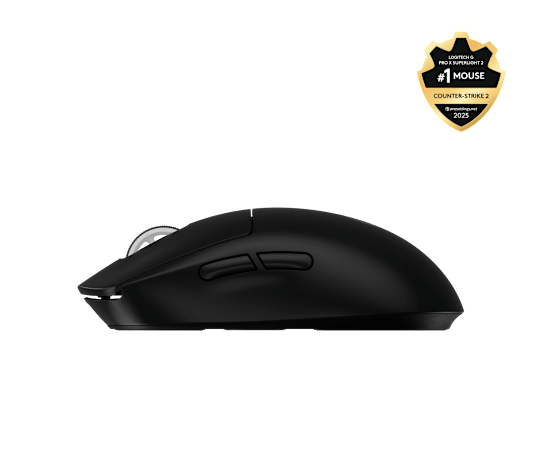 Logitech G PRO X SUPERLIGHT 2 black left side view