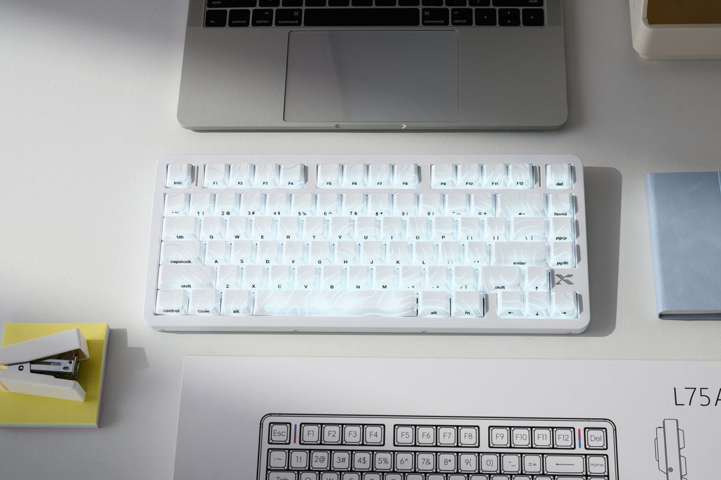 XVX L75 Air white low-profile RGB mechanical keyboard