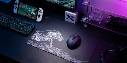 XVX Wave of Kanagawa Black tempered glass mouse pad official image