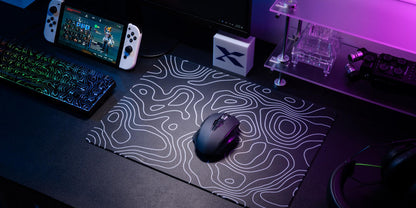XVX Topographic Black tempered glass mouse pad official image
